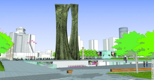 借“竹”的品质喻“筑”的精神筑城广场主题雕塑4套方案征求市民意见