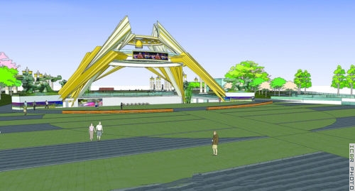 借“竹”的品质喻“筑”的精神筑城广场主题雕塑4套方案征求市民意见