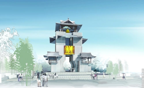 借“竹”的品质喻“筑”的精神筑城广场主题雕塑4套方案征求市民意见