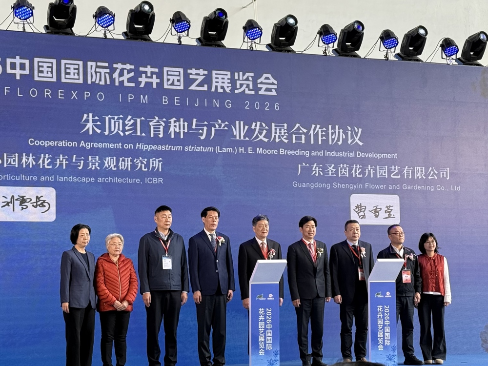 国际竹藤中心亮相2026中国国际花卉园艺展览会并签署合作协议-1